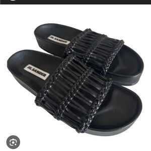ISO Jill Sander black slides size 38